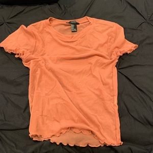 Peachy see through crop top